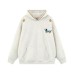 Retro woven letter dog embroidered hoodie