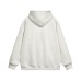 Plucked floral embroidery hooded sweatshirt