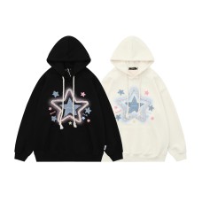 Lazy style chic star embroidered hooded sweatshirt Lazy style chic star embroidered hooded sweatshirt