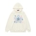 Lazy style chic star embroidered hooded sweatshirt