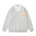 Polo collar patchwork hoodie tie top
