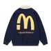 Polo collar patchwork hoodie tie top