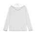 Hanging neck loose fun graffiti long sleeved T-shirt