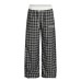 Retro contrasting plaid loose casual pants