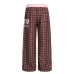 Retro contrasting plaid loose casual pants