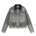 Vintage vintage patchwork plaid lapel denim jacket