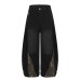 Retro leopard print patchwork hanging wide leg jeans