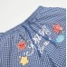 Cute starfish print elastic waist plaid casual pants