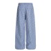 Cute starfish print elastic waist plaid casual pants
