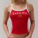 Fashionable Street Letter Crown Print Slim Nightclub Women's Strapless Top