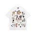 Unique Design American Retro Full Print Cat Fun Print Casual Unisex Short Sleeve T-Shirt