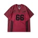 Retro V-Neck Football Jersey T-Shirt with Embroidered Stripes and Quick-Dry Short Sleeves for Men