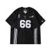 Retro V-Neck Football Jersey T-Shirt with Embroidered Stripes and Quick-Dry Short Sleeves for Men