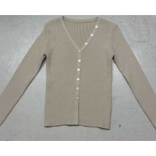 Solid Color T-Shirt V-Neck Long Sleeve Top