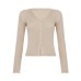 Solid Color T-Shirt V-Neck Long Sleeve Top