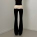 Flared Hem Leaflet Pants