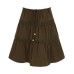 Elastic waist patchwork lace skirt