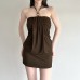 Hanging neck strapless dress for women