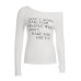 Long Sleeve Base Layer Letter Print T-Shirt 