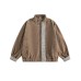 Vintage texture and vintage plaid patchwork jacket