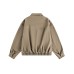 Vintage minimalist embroidered washed Harrington jacket