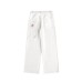 Fun cartoon embroidered denim straight leg pants