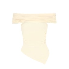 One-Shoulder Ruffled Slimming Top for Women