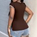 Bowknot Color-Block Versatile Top Tee for Women Bowknot Color-Block Versatile Top Tee for Women