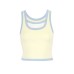 Fake two contrasting color inner camisole top