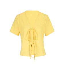 Short Sleeve Open Front Top