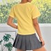 Short Sleeve Open Front Top