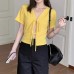 Short Sleeve Open Front Top