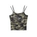 Thermal Diamond Elastic Camouflage Tube Top Retro Spicy Girl Backless Short Crop Top Wrap Chest