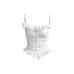 French Sexy Lace Hem Crop Top Camisole Pure Desire Slimming Fitted Top