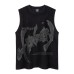 Dopamine sleeveless vest with letter printed short sleeves