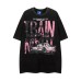 Car printed loose fitting men's and women's T-shirts