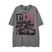 Car printed loose fitting men's and women's T-shirts