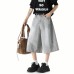 Seven-Quarter Denim Pants Men's Wide-Leg Flare Loose Slimming Casual Knee-Length Trousers
