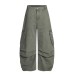 Street Style Washed Tapered Cargo Pocket Denim Long Pants