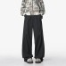 Pleated Wide-Leg Pants Men's  Straight Leg Casual Trousers Loose Fit Youth
