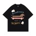 Cartoon puppy print loose men's and women's short sleeved t-shirt