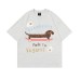 Cartoon puppy print loose men's and women's short sleeved t-shirt