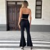 Sleeveless neck and waist cinching set