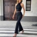 Sleeveless neck and waist cinching set