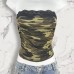 Spring and Summer Small Strap Camouflage Short Crop Top for Women, Inner and Outer Wear, Design, Fitted Sleeveless