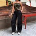 Spring and Summer Small Strap Camouflage Short Crop Top for Women, Inner and Outer Wear, Design, Fitted Sleeveless