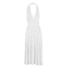 V-neck Halter Fitted Dress 
