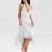 V-neck Halter Fitted Dress 