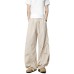  Loose Fit Work Pants with Elastic Unisex Trendy Solid Color Casual Trousers