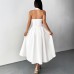 Hanging neck and swinging dress